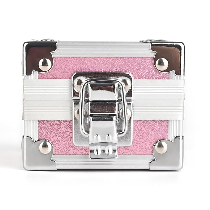 Nail Drill Bits Box Container 25 Hole Professional Nail Sander Storage Box Nail Art Tools Storage Container Nail Art Tools for Drill Bits Display Organizer, Pink