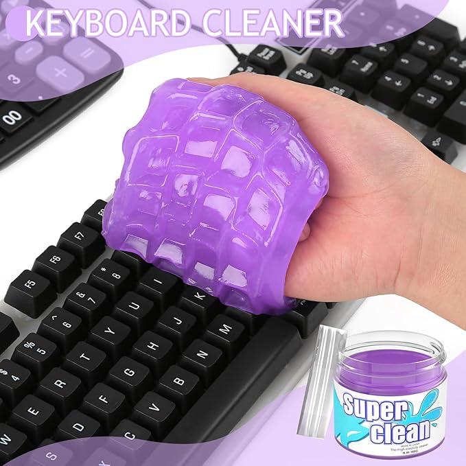 Car Cleaning Gel Car Cleaning Putty Car Putty Car Interior Cleaner Car Slime Car Detailing Kit Car Accessories Gifts for Men Women Stocking Stuffers Purple