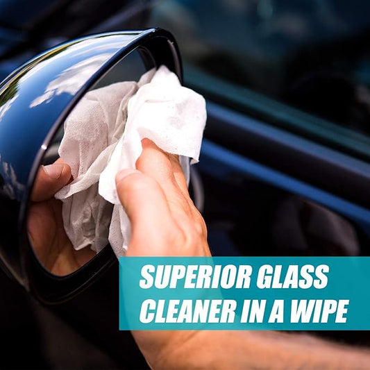 Invisible Glass 90166 Large Glass Cleaning Wipes for Streak-Free Windows, Mirrors, and Glass, Lint-Free, Ammonia-Free, Tint-Safe, for Home and Auto, Canister, 28 Wipes, Pack of 1
