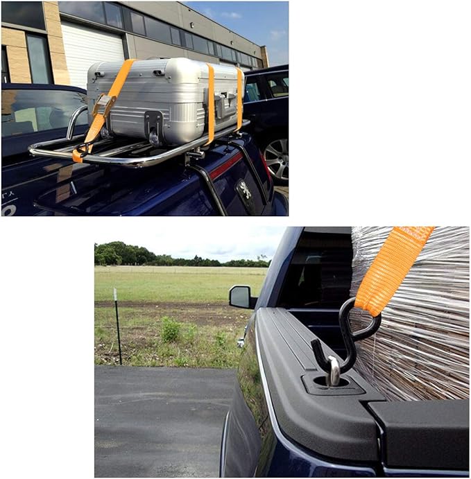Tie-Down Cam Straps, JCHL Ratchet Tie Down Strap 1" x20' Lashing Strap Cargo Tie Down Strap Polyester Webbing Coated S-Hooks Cambuckle Metal Buckles 1000lbs Capacity Securing Straps (Pack of 4)