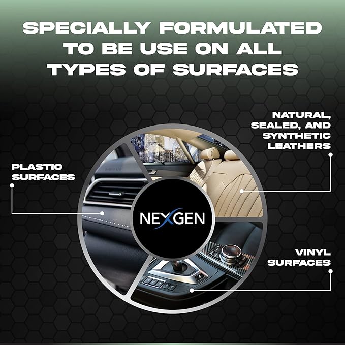 Nexgen Interior Ceramic Spray — Ultimate Interior Protection — Spray-on and Wipe-off Ceramic Coating for Hard Interior Surfaces (8 oz)