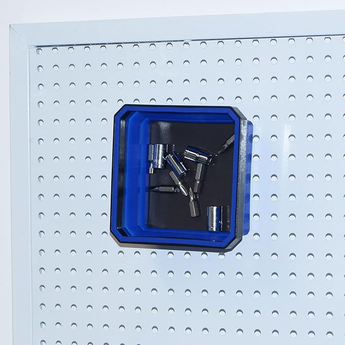 HARFINGTON 2Pcs Collapsible Magnetic Parts Tray Foldable Tool Trays Square Small Metal Parts Organiser for Fixing Screw Bolts Nuts Washers Pins, Red