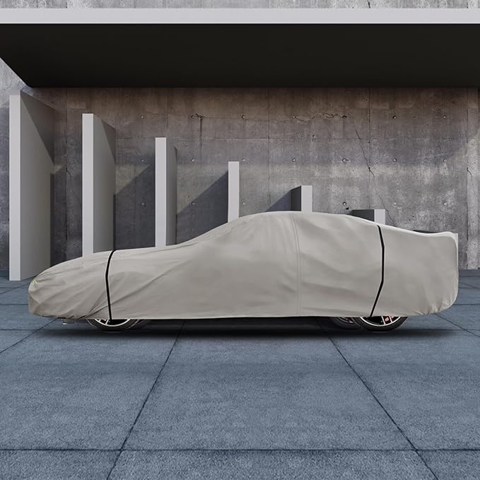 Migaven 6 Layers Car Cover Custom Fit for Corvette C4 C5 C6 C7 C8 1980–2025, Waterproof Full Exterior Cover Rain Sun Protection with Door Zipper (Not Include Mirror Pocket)