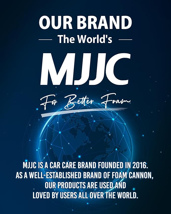 MJJC Foam Cannon Pro V2.0 (Thicker Snow Foam Technology) with 1/4 Inch Quick Connector for Pressure Washer, 40 oz Bottle (Pro V2.0 (1/4" Quick Connector) + SOAP Sample)