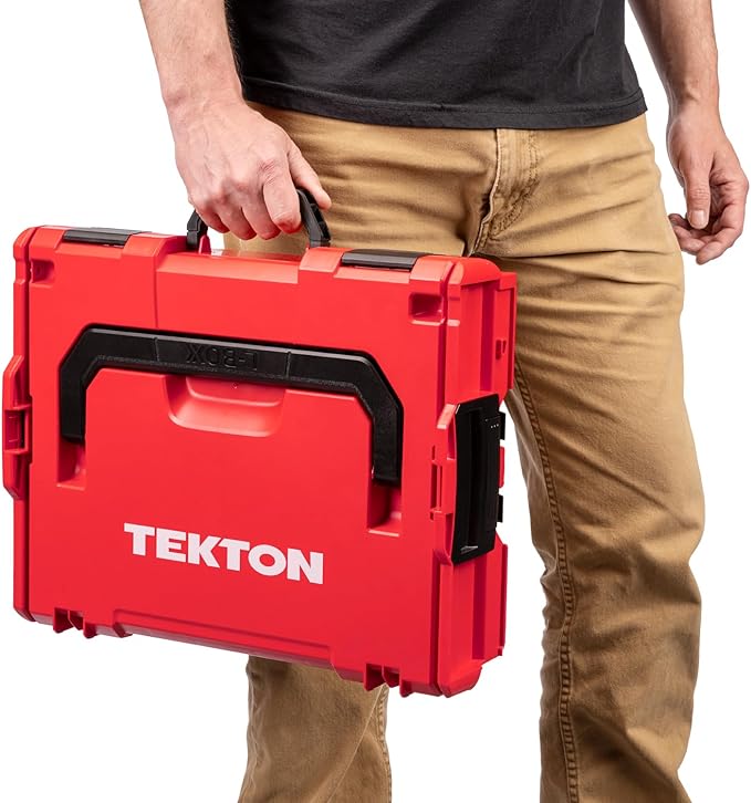 TEKTON Shallow Stacking Tool Box (L-BOXX 1) with Customizable Foam (4 Sheets) and Lid Insert | OLB91004
