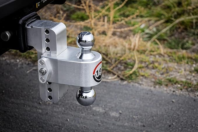Weigh Safe Adjustable Trailer Hitch Ball Mount, 4" Adjustable Drop Hitch for 2.5" Receiver w/ 2 pc Keyed Alike Lock Set, Heavy Duty Aluminum Trailer Tow Hitch w/Chrome Plated Tow Balls, 18,500 GTW