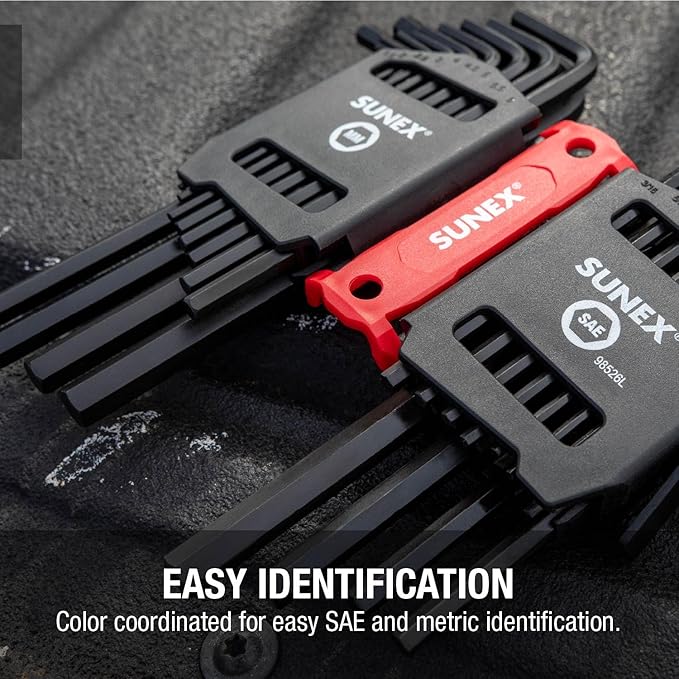 Sunex 98526L SAE/Metric 26-Piece Long Arm Hex Key Set