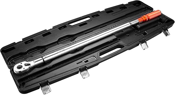 VEVOR 3/4 Inch Drive Torque Wrench 100-600fFT.LB/136-814Nm, 1 Inch Adapter, Split Beam, 48'' Length, less effort for Off-road Equipment,Truck,Motor Homes & Drilling Platform
