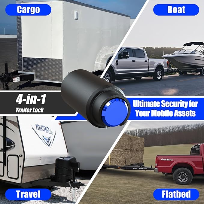 2516-B Heavy Duty Trailer Hitch Lock 2-5/16 Inch Bulldog or Ram Ball Coupler Anti-Theft,Travel RV/Camper/Boat/Truck/ATV/UTV/Flatbed/Cargo/Dump/Utility Trailer Tongue Lock Secure Design