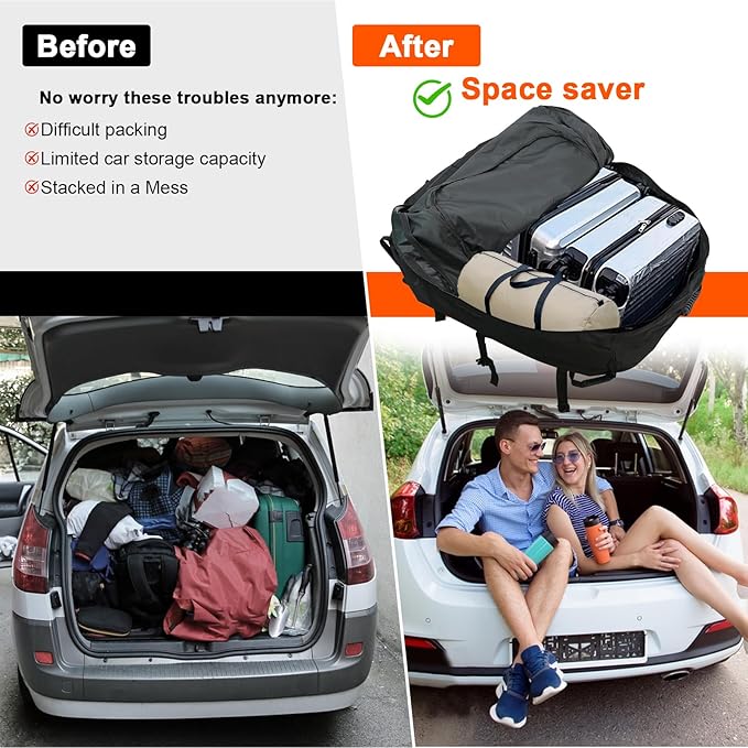 Car Rooftop Cargo Carrier Bag Waterproof Duty- Car Roof Top Carrier, Roof Top Carrying Bags 15 Cubic Feet