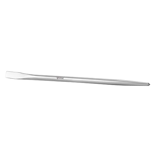 Groz 18-inch Aligning Pry Bar | Heavy Duty | Round Section | Zinc Plated | #33170