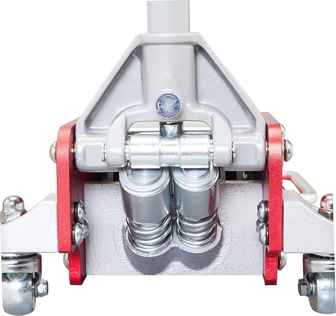 Torin 2.5 Ton Low Profile Aluminum/Steel Racing Floor Jack with Dual Piston Quick Lift Pump, 5521 lb Capacity, Lift Range 3.94"-18.31", SUV & Truck Compatible, Red