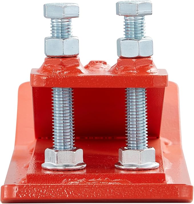 VEVOR Tractor Bucket Protector, 2PCS Heavy Duty Steel Bucket Edge Protectors, Anti-Skid Device with Double Hexagon Lock Nuts and Bolts, for Snow, Leave Removal & Spreading Gravel (Orange)