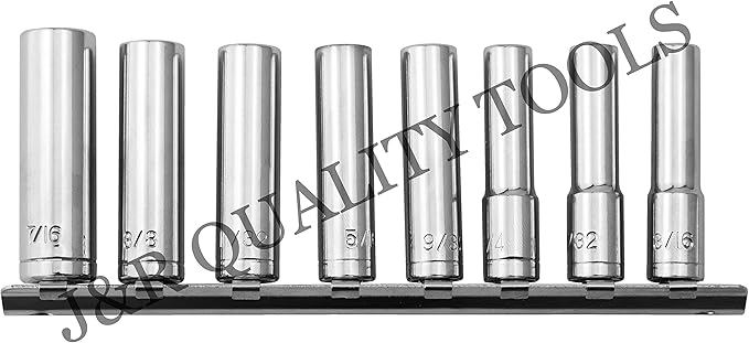 VCT 18PC 1/4" Dr Drive SAE Standard & MM Metric Deep Deepwell Hand Socket Set (6-Point)