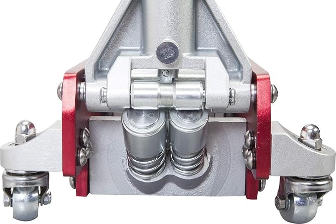 Big RED 3 Ton Floor Jack,Full Aluminum Ultra Lightweight Low Profile Car Jack with Dual Piston Quick Lift Pump,Hydraulic Racing Floor Jack for Vehicle,6,000 lb Capacity,Red,TAM830003XL