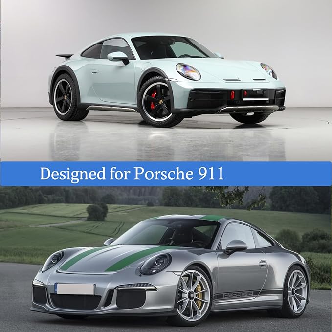 Indoor Car Cover Custom Fit for 1998-2024 Porsche 911(991/992/996/997 Series)/Carrera/Turbo Luxurious Soft Stretch Satin Car Cover Breathable Dust-Proof for Underground Garage, Car Show