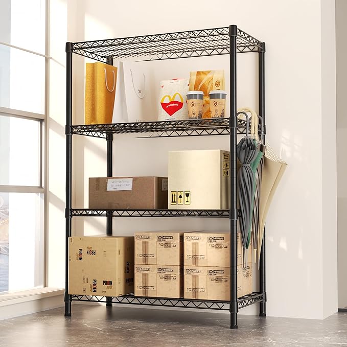 SINGAYE Shelf Closet Wire Shelving:Adjustable Metal Unit for Laundry Room Organization Bathroom Kitchen Home Garage Storage Pantry Rack Shelves