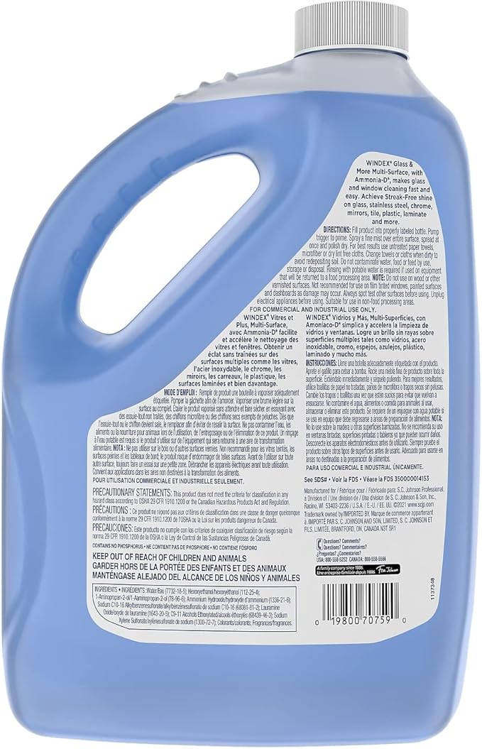 Windex Unscented Glass 1 gallon