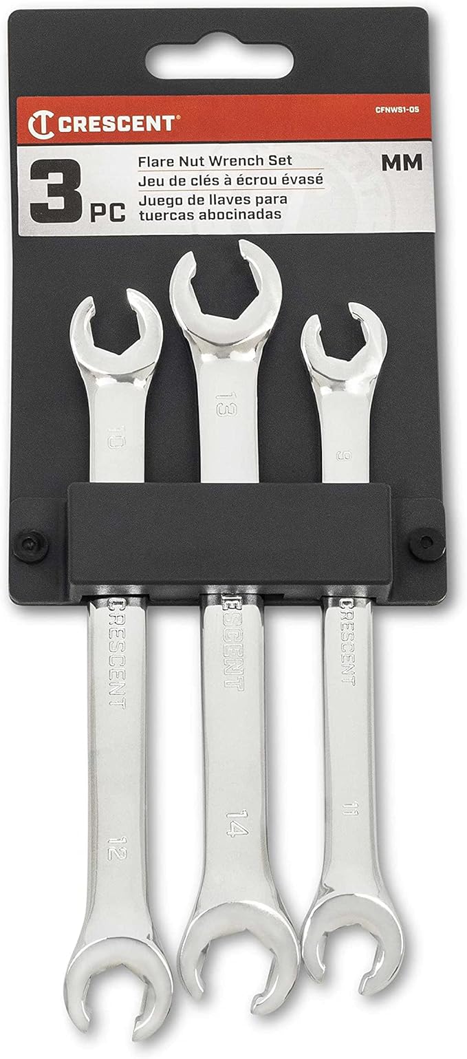 Crescent 3 Piece Metric Flare Nut Wrench Set - CFNWS1-05