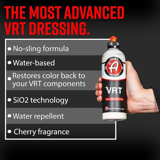 Adam's Silica Infused VRT Tire & Trim Dressing - Durable UV Protection and Water Repellent - Leaves a Crisp Freshly Detailed Look - Dress Tires or Trim Without Worry of Slinging (2-Pack)