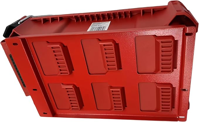 VELCKING for Milwaukee Packout Mounting Plate, Metal Storage Base, Wall and Floor Compatible Toolbox Mount (RED, 2-Half Plate)