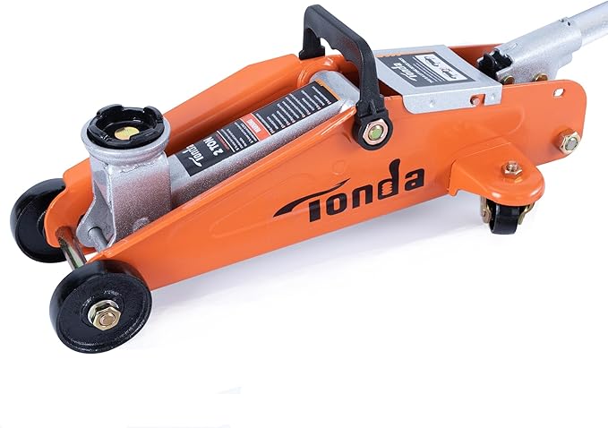 TONDA Floor Jack, 2 Ton (4,000 lb) Portable Hydraulic Car Lift Jack, Orange