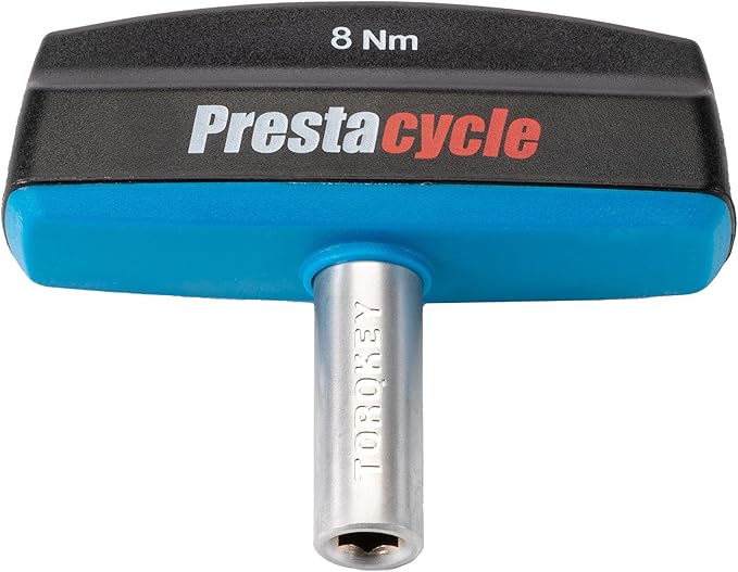 Prestacycle Pro TorqKeys 8Nm T-Handle Torque Limiting Tool – Torque Wrench Bit with Ergonomic Low-Profile Grip, Magnetic 1/4" Hex Bit Retention, Durable Zinc Shaft