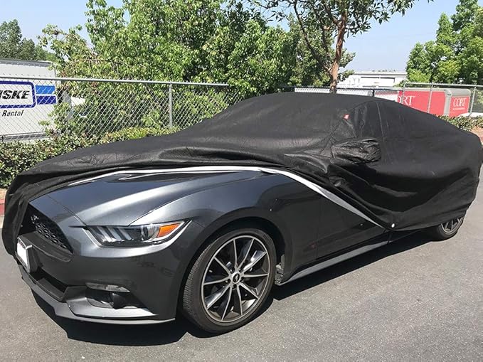 CarsCover Custom Fit 2015-2022 Ford Mustang Shelby GT350 GT Fastback Bullitt Car Cover Ultrashield Black Covers