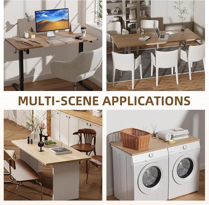 Universal Solid One-Piece Wood Table Top, 43"x24"x1" Workbench Top - Rectangular Particle Board for Standing Desk, Home Office Desk Countertop DlY, Washer Dryer, Coffee, Bar Tabletop