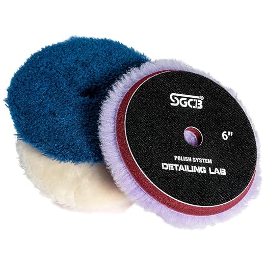 SGCB Pro 5" Wool Buffing Pads 3Pcs - Coarse, Medium, Light Cutting Car Wool Polishing Pads for 5 Inch Car Polisher Compounding