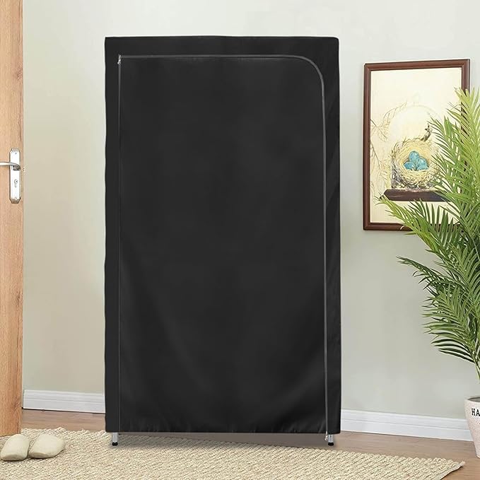 Garment Rack Cover,600D Heavy Duty Waterproof Clothing Rack Cover,Clothes Rack Cover with Zipper for Metal Garment Rack(47.2"W x 17.7"D x 80.7"H,Cover Only)