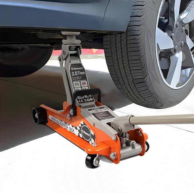 Donext 2.5 Ton Low Profile Racing Floor Jack, Heavy Duty Steel Construction, Lifting Range 3.35"-14.17"