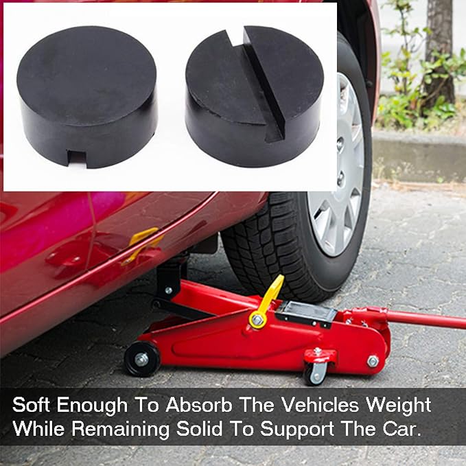 AUTOXBERT Universal Rubber Jack Pad Support Pinch Weld Slotted Floor Frame Rail Adapter Car Removal Repair Tool for VW KIA Ford Renault