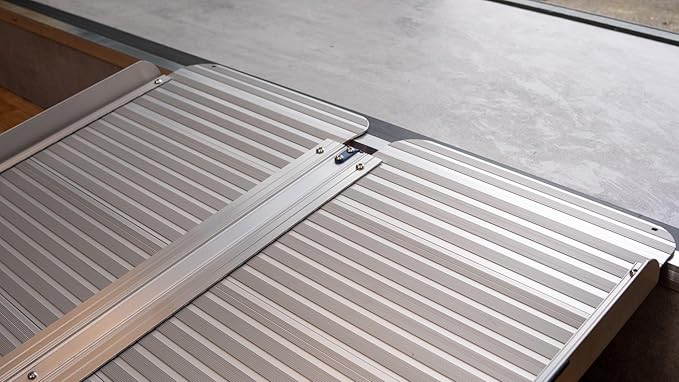 Ruedamann 2 FT Portable Wheelchair Ramp, Sturdy Non-Slip Aluminum Wheelchair Ramp with Upgraded Hinge, Aluminum Folding Ramp for Doorways, Ramp for Wheelchairs, Scooters, Steps, Stairs, Pets