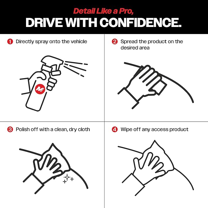 Malco Showroom Shine Spray Car Wax and Instant Detailer - Best Car Wax Spray for Professional Finish/Easy to Use Instant Detailer/Cleans and Waxes Painted Surfaces, Metal and Glass (110416)
