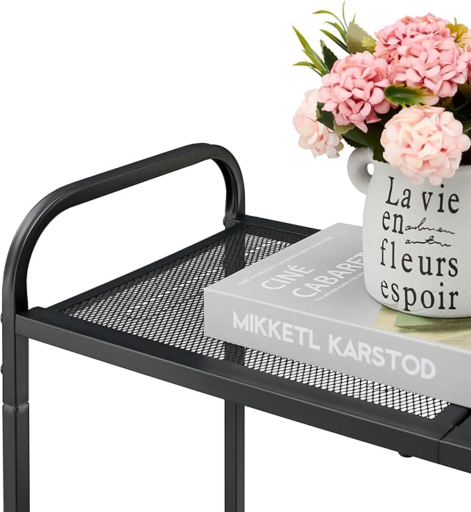 Tajsoon 5 Tier Bathroom Shelf Unit Free Standing Shelves, Metal Display Shelf, Multipurpose Storage Shelf for Bathroom, Kitchen, Entryway, Living Room, Industrial Style, Metal