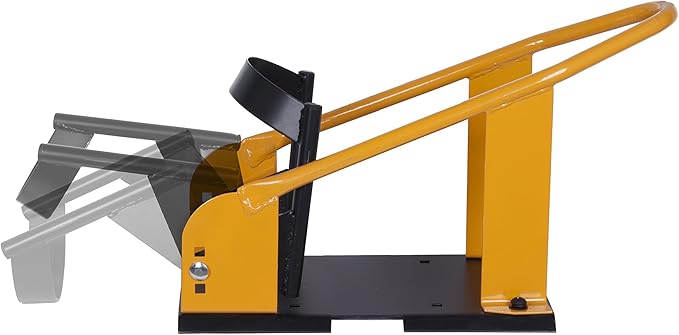 MaxxHaul Adjustable Motorcycle Wheel Chock Stand with Auto-Lock Cradle, Fits 15"–21" Tires – Heavy-Duty Steel Bike Stand for Trailer, Garage & Truck Bed, Includes Mounting Hardware – 70075