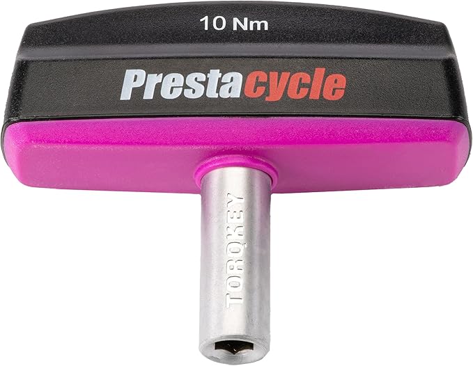 Prestacycle Pro TorqKeys 10Nm T-Handle Torque Limiting Tool – Torque Wrench Bit with Ergonomic Low-Profile Grip, Magnetic 1/4" Hex Bit Retention, Durable Zinc Shaft