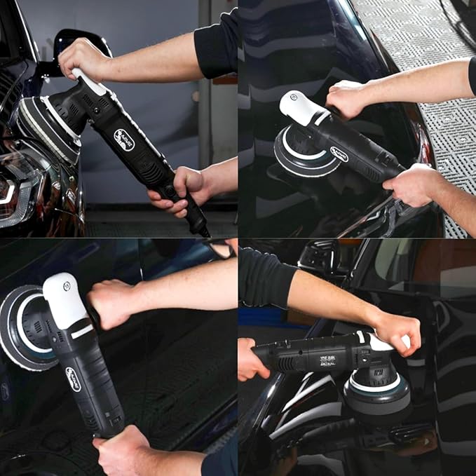 AUTIWOZ Car Buffer Polisher, 6-Inch Dual Action Polisher for Car Detailing, 15mm Random Orbital Car Polisher with 6 Variable Speeds1800-4800RPM, DA Polishers Kit for Car Detailing/Polishing/Waxing