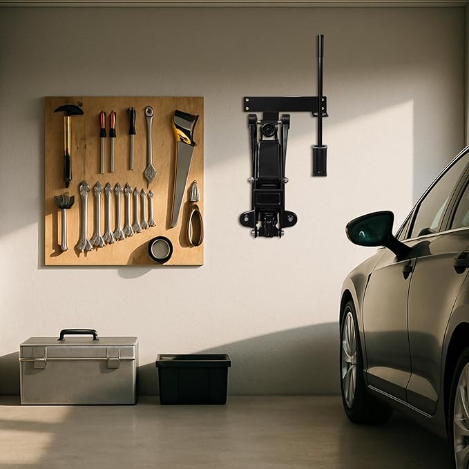 Floor Jack Stand Rack Wall Mount Organizer Storage, Car Hydraulic Trolley Stand, Wall Mounted Storage Mounting Bracket, Tower Trailer Accessories Tool