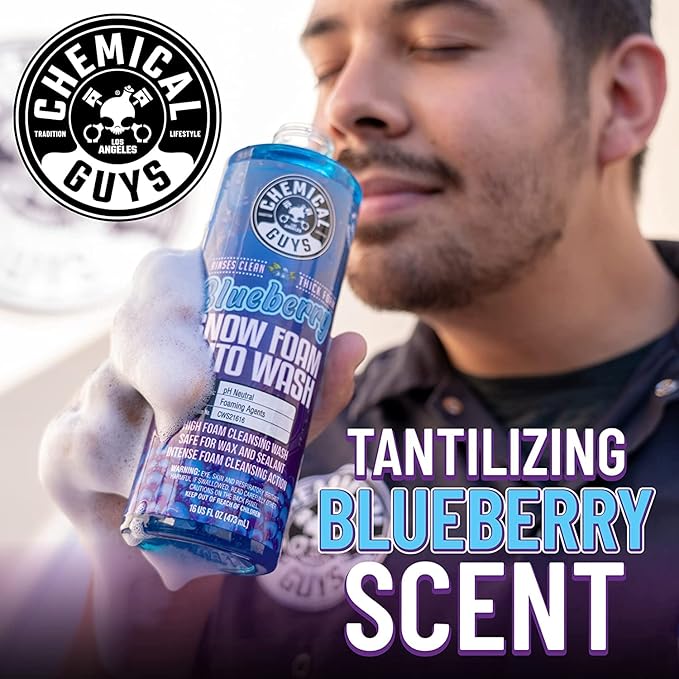Chemical Guys CWS21664 Blueberry Snow Foam Car Wash Soap (Works with Foam Cannons, Foam Guns or Bucket Washes), Safe for Cars, Trucks, SUVs, Jeeps, Motorcycles, RVs & More, 64 fl. Oz