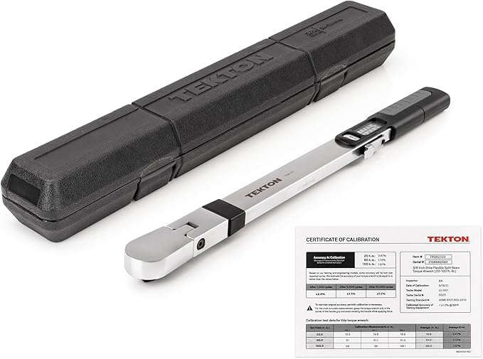 TEKTON 3/8 Inch Drive 72-Tooth Split Beam Torque Wrench (20-100 ft.-lb.) | TRQ62103
