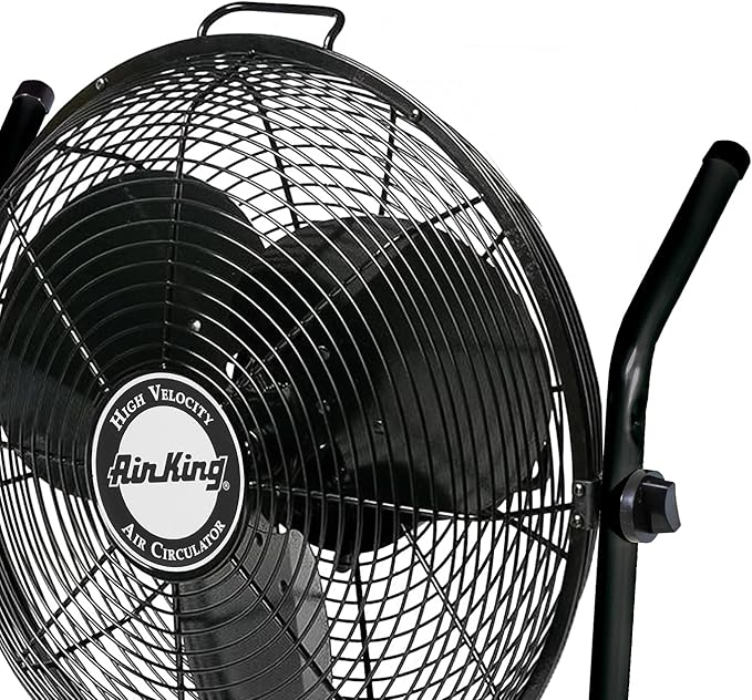 Air King 9219 18-Inch Industrial Grade High Velocity Roll-About Stand with Fan,Black