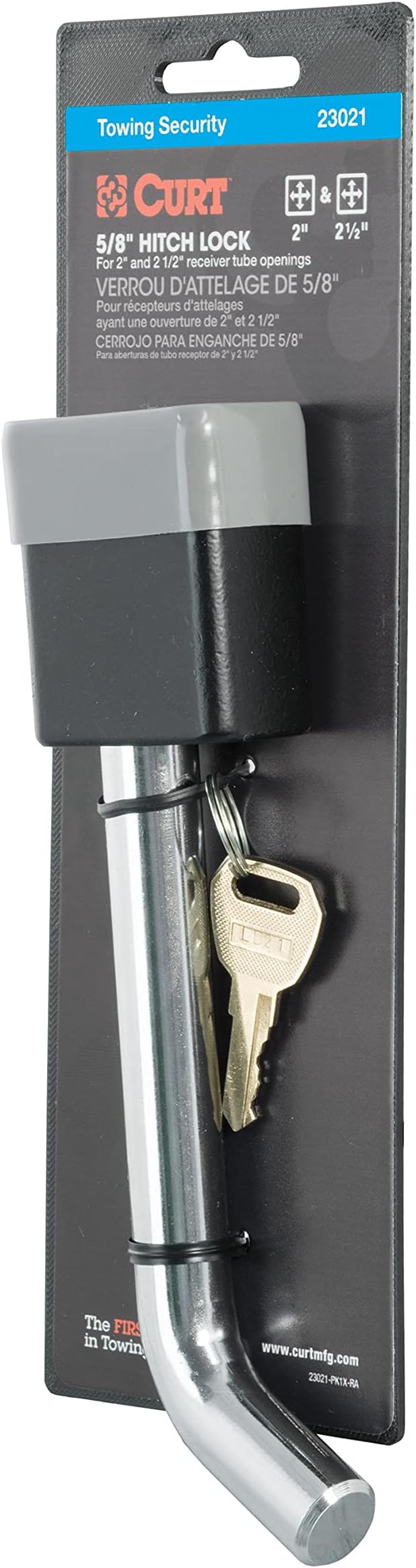 Curt Manufacturing 23021 5/8 in Hitch Lock 18000Lb Packaged