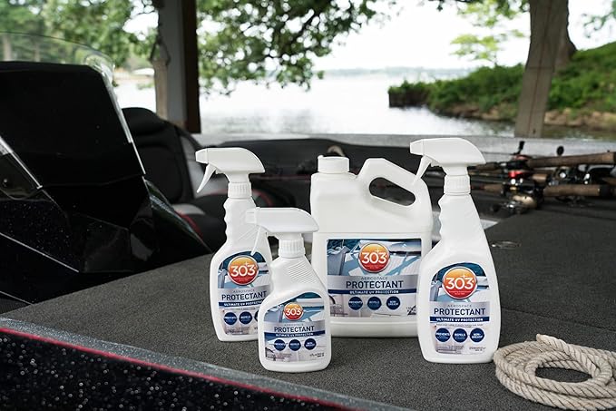 303 Products Marine Aerospace Protectant Spray – UV Protection, Repels Dust, Dirt, & Staining, Matte Finish, Restores Like-New Appearance, Outdoor Patio & Boat Cleaning Supplies 16 Fl. Oz.