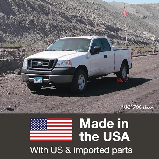 Checkers One Large Wheel Chock for 27-32" Tires, Heavy Duty Wheel Chocks for Semi Trucks, Utility, Tractor Trailer, 60k lb Load Capacity, Made in The USA, Polyurethane, UC1400-6