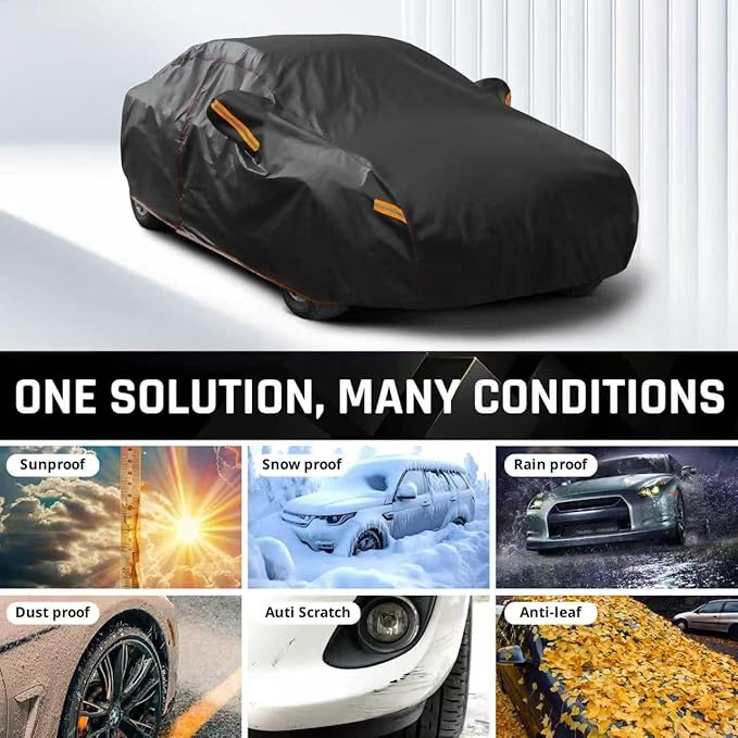Car Cover Custom Fit for Honda CRV, Kia Sorento, Mazda CX-50 / CX50, 6 Layer Heavy Duty Car Cover Waterproof All Weather with Cotton Liner