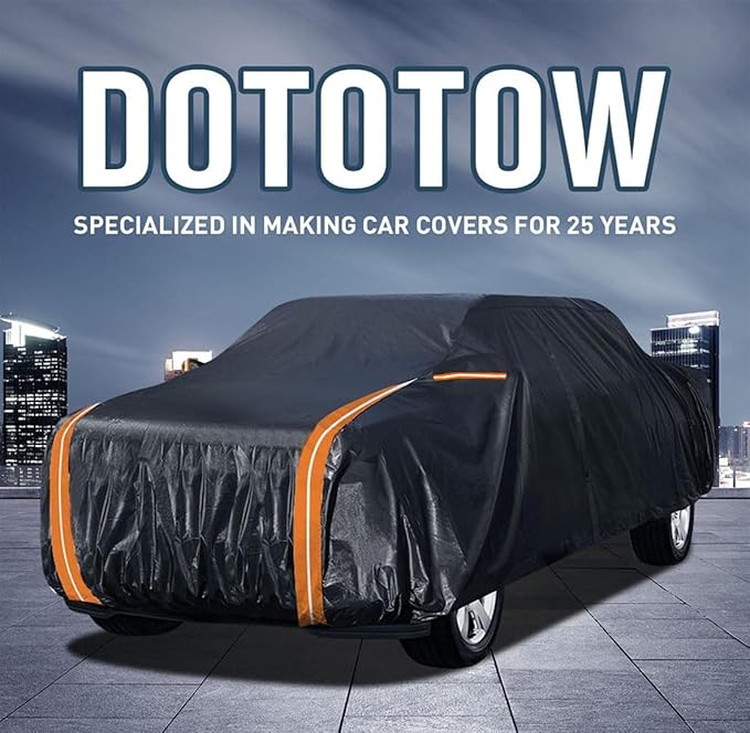 10 Layers Truck Cover Custom Fit for 2005-2026 Toyota Tacoma Nissan Frontier 5ft Ford F100 Ram 150 250, Full Exterior Car Cover Waterproof All Weather Snow Dust UV Protection, (Up to 215")