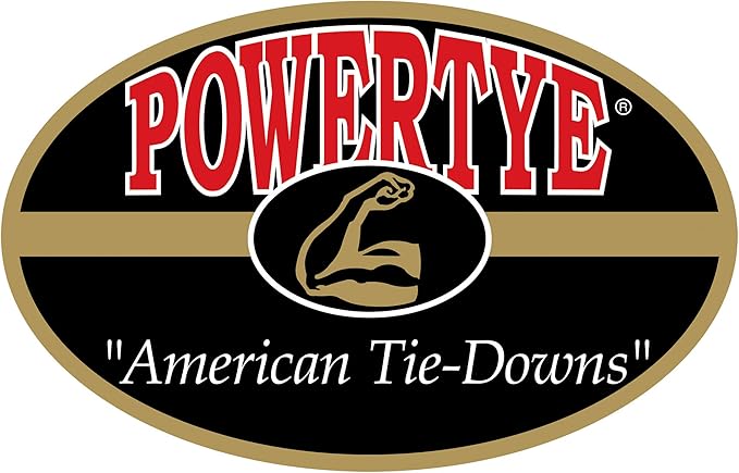 PowerTye 1.5in x 6.5ft Heavy Duty Ratchet Tie-Down Straps with Soft-Tye and Carabiner Hooks - 1,000 lb Working Load Limit / 3,000 lb Breaking Strength - Made in USA - Purple/Black (Pair)
