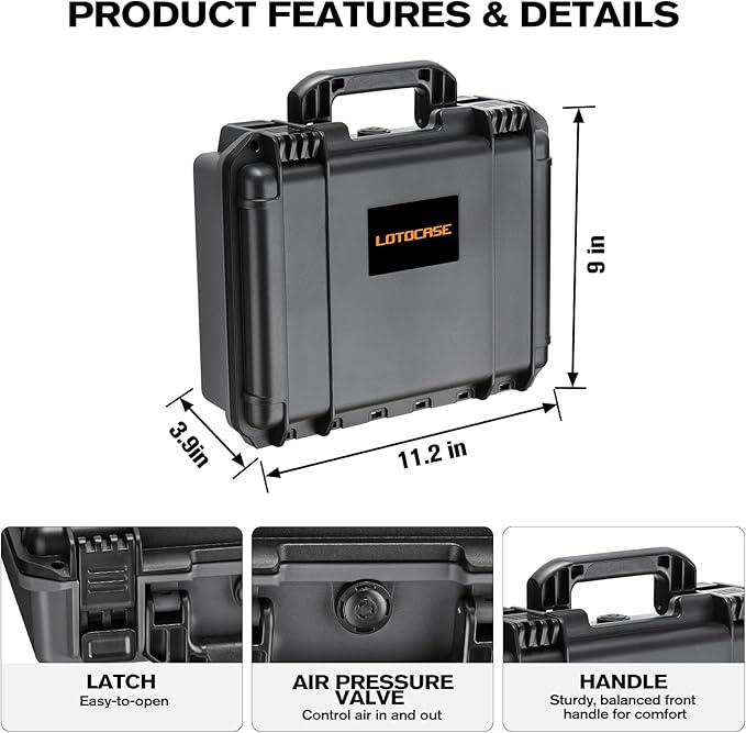 Case for NOCO Boost GB40 & GB20 – Waterproof Hard Shell Carrying Case with Custom Pre-Cut Foam, Shockproof Protective Travel Box Compatible with NOCO GB40/GB20 UltraSafe Jump Starter (Case Only)